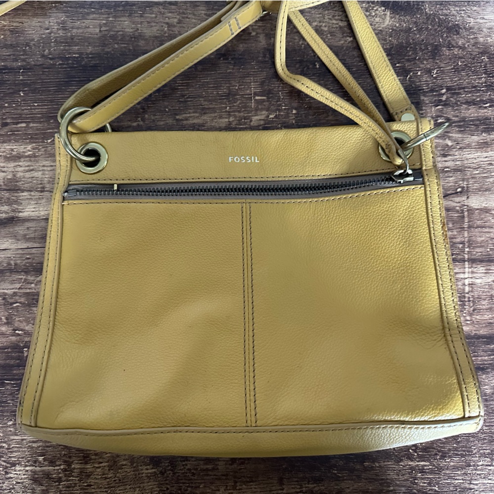 Fossil leather crossbody bag